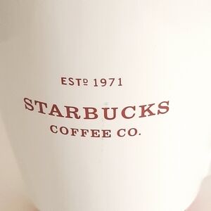 Starbucks Coffee Company Set of Two White-Red Large Classic Mugs